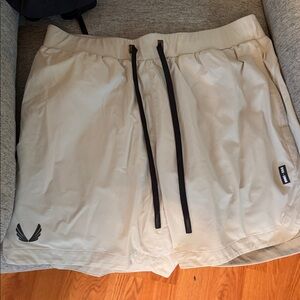 Men's Cream Shorts with Black Accents